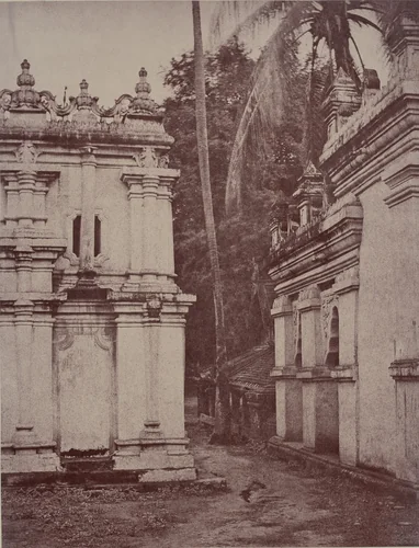 Amerapoora: View amongst the Pagodas near the Statue by Linnaeus Tripe, photograph, 1855