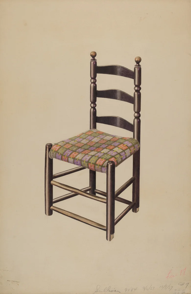 Chair by John Sullivan, index of american design, 1937