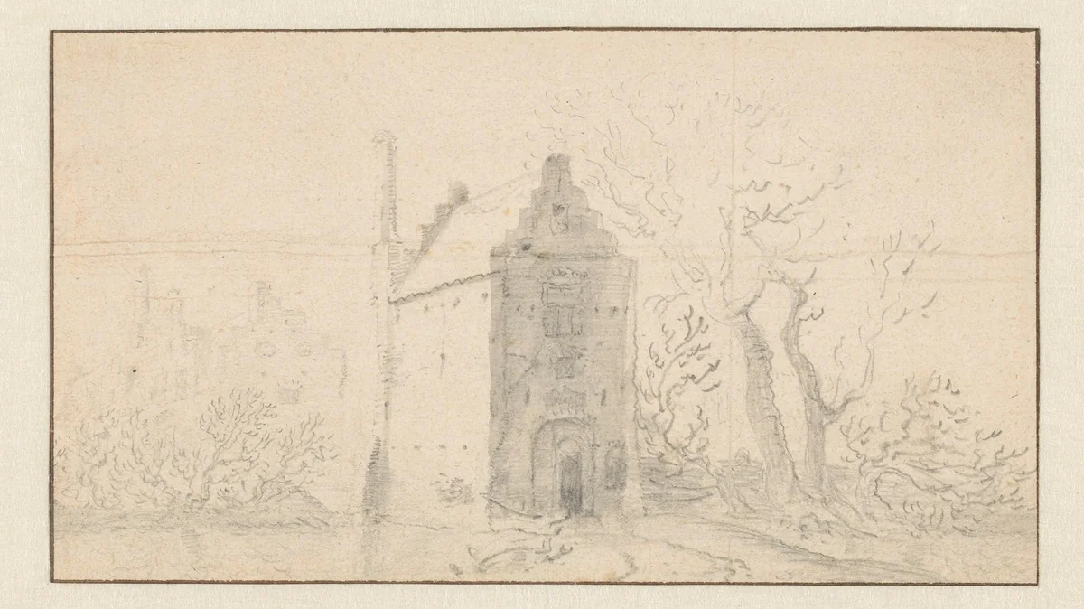 't Huys te Voorburg by Jan Abrahamsz. Beerstraten, drawing, 1600-1699