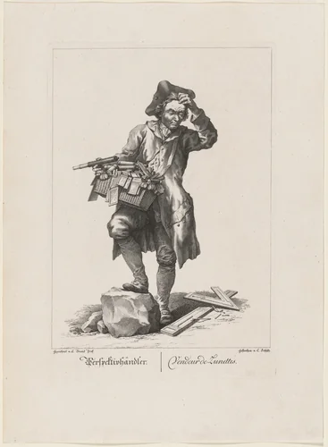 Perspektivhändler (Telescope Seller) by Carl Schütz
Johann Christian Brand, print, 1775