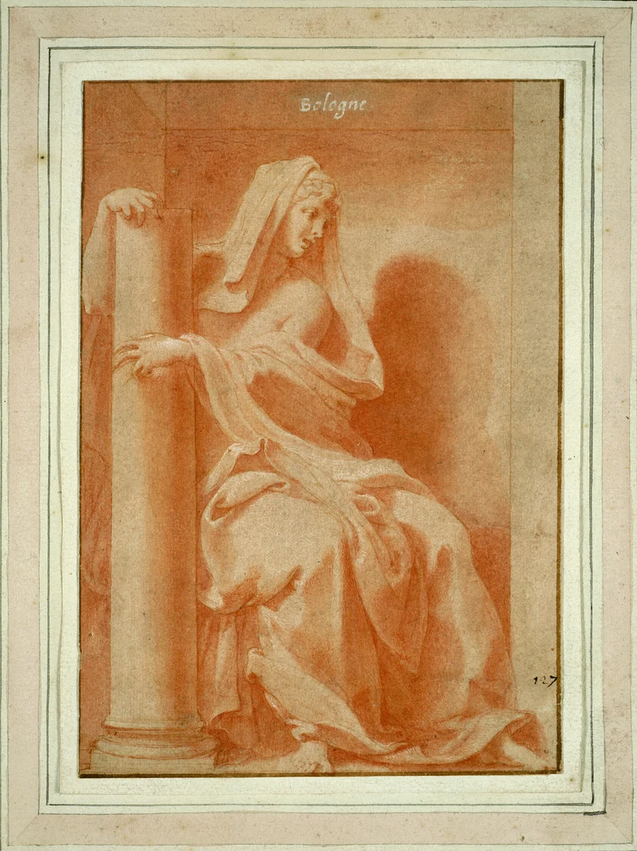 Fortitude (Study for the "Cabinet du roi" [King's Study]) by Francesco Primaticcio, drawing, 1541-1545
