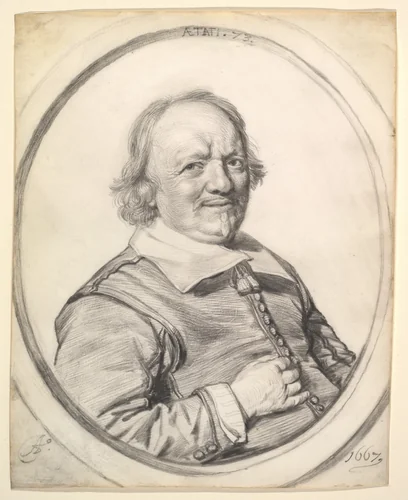 Portrait of a Gentleman Aged 73 by anonymous, drawing, 1667