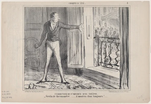 Un Directeur de n'Importe quel Théâtre, from "Croquis d'Été" by Honoré Daumier, print, 1856