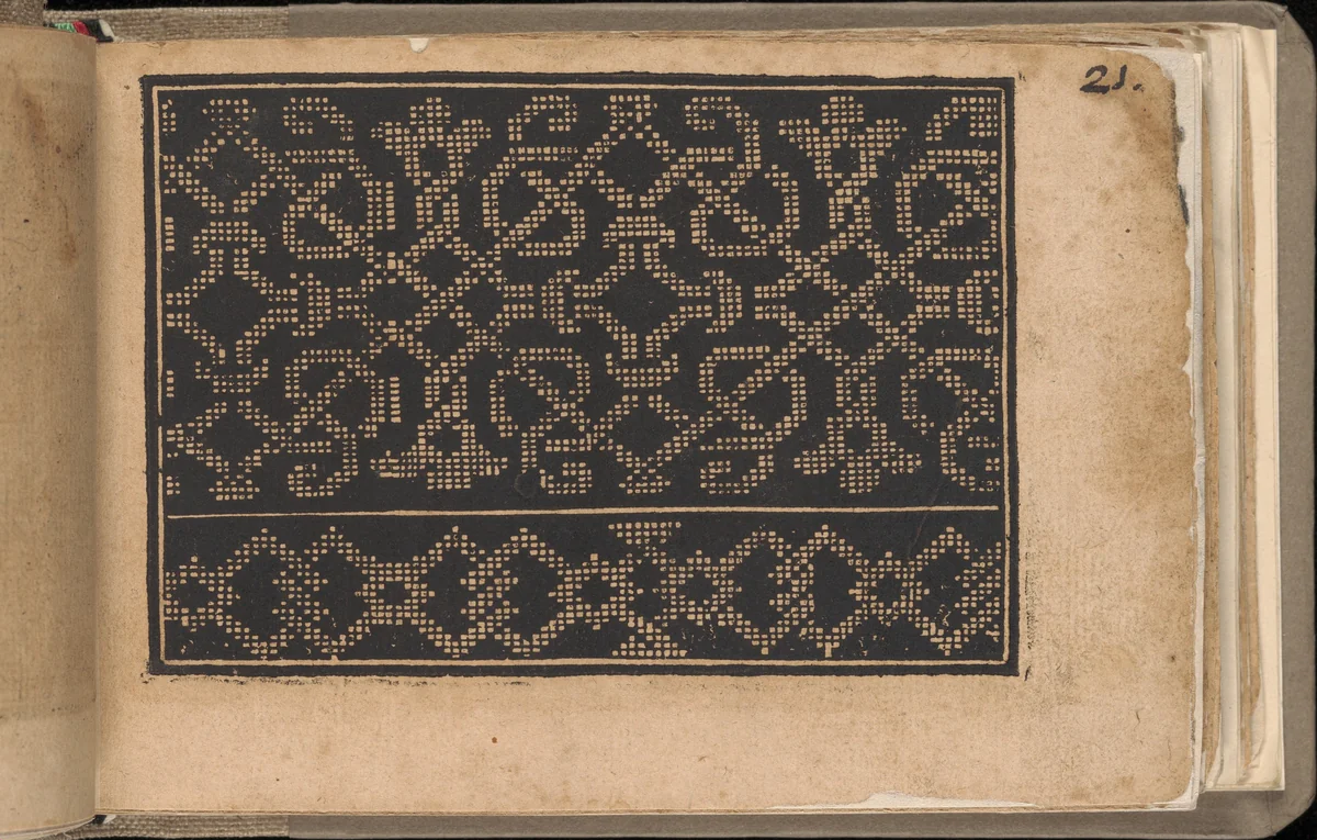 Schön newes Modelbuch (Page 21r) by Sigismundus Latomus, book, 1608