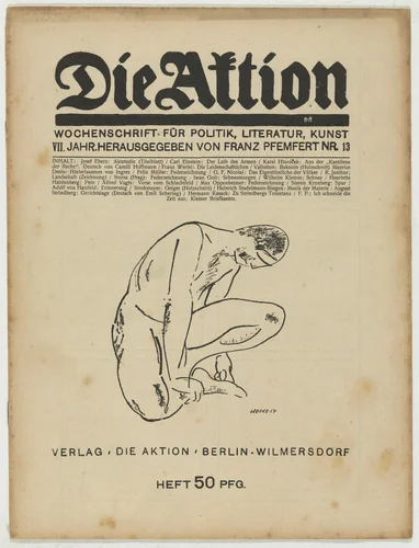 Die Aktion, vol. 7, no. 13 by Ottheinrich Strohmeyer, periodical, 1917