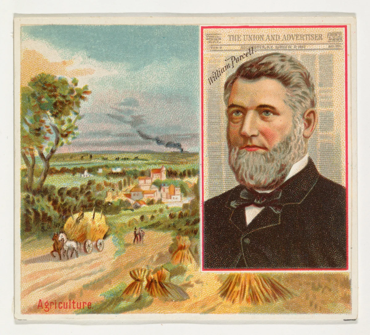 William Purcell, The Rochester Union and Advertiser, from the American Editors series (N35) for Allen & Ginter Cigarettes by Allen & Ginter, print, 1887