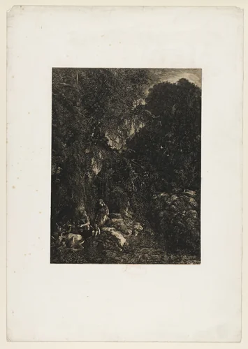 The Holy Family by Rodolphe Bresdin, print, 1868