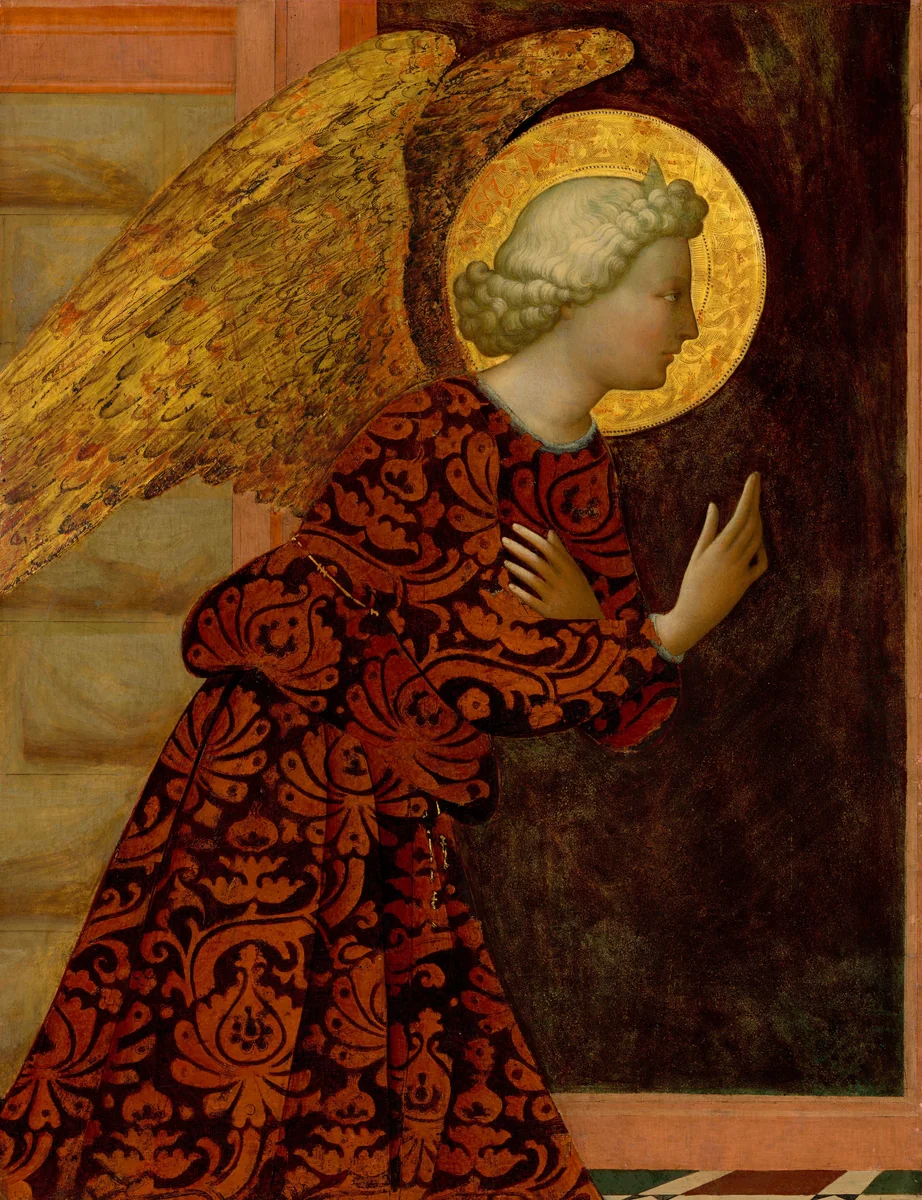 The Archangel Gabriel by Masolino da Panicale, painting, 1430