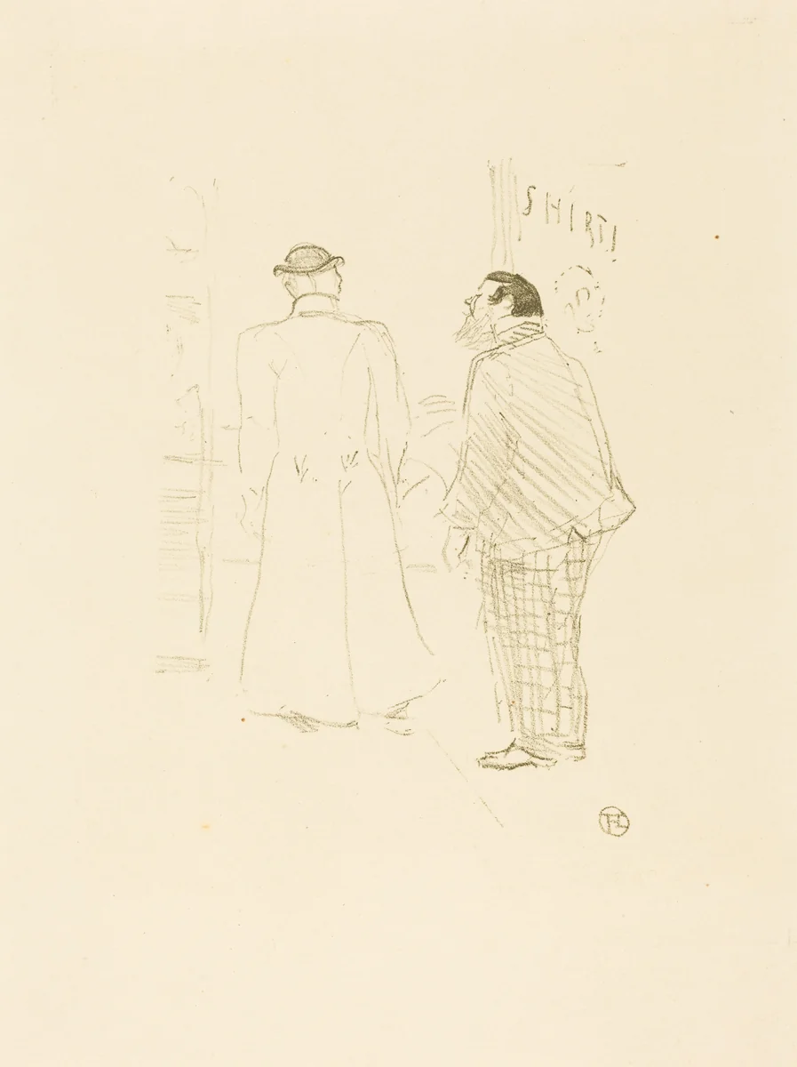 The First Vendor of Jourdan and Brown (Le premier vendeur de Jourdan et Brown) by Henri de Toulouse-Lautrec, print, 1897
