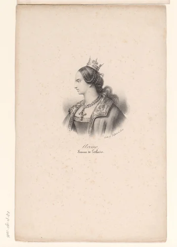 Portret van Emma van Italië by anonymous, print, 1818-1842