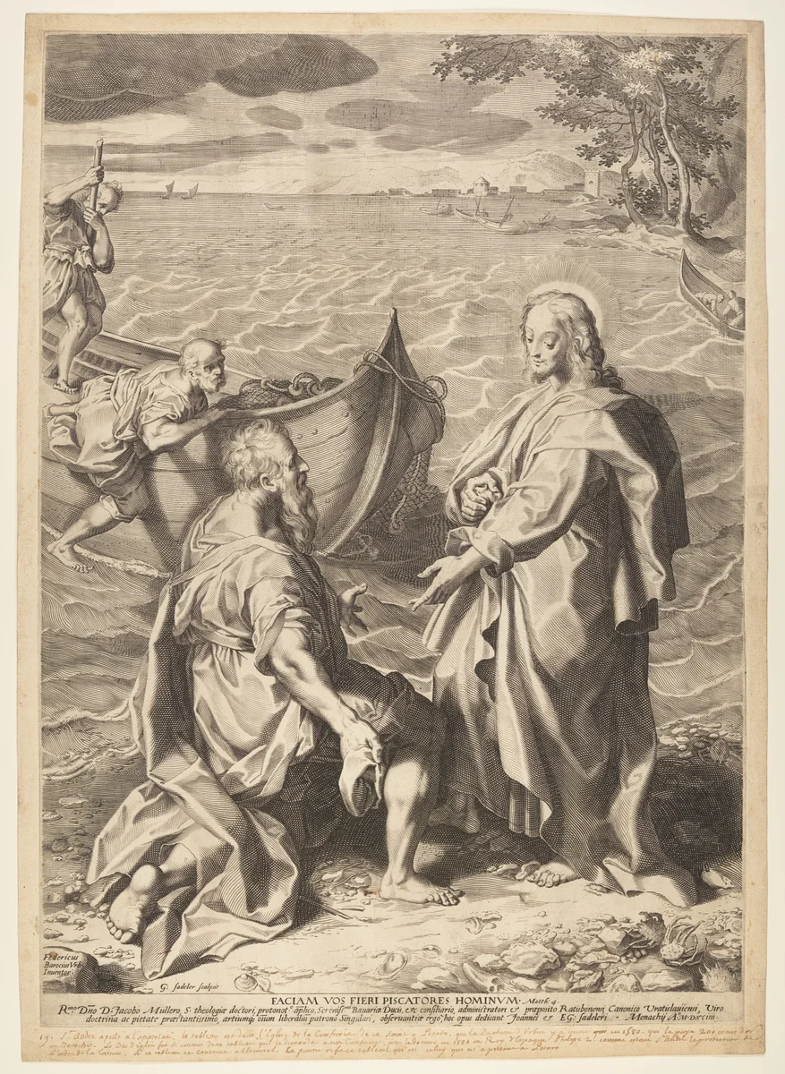 Calling of the Disciples Peter and Andrew by Aegidius Sadeler II, print, 1594