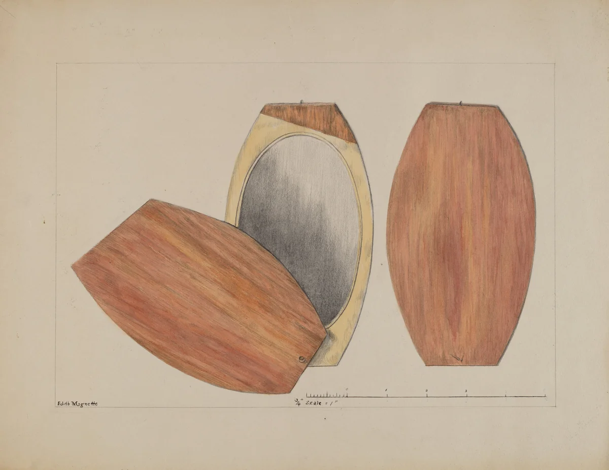 Hand Glass by Edith Magnette, index of american design, 1936