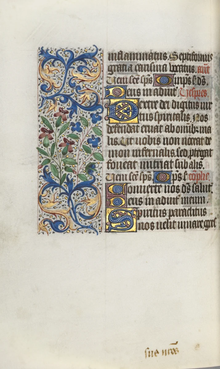 Book of Hours (Use of Rouen): fol. 101v by Master of the Geneva Latini, book, 1465-1475