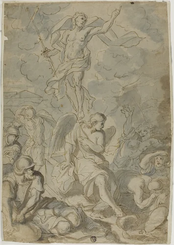 Resurrection of Christ by Charles Le Brun, drawing, 1639-1690