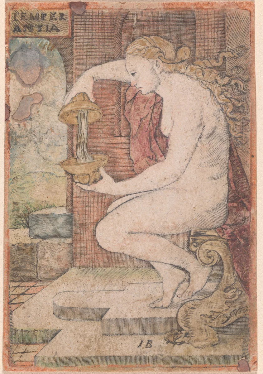 Temperantia (Temperance) by Master IB, print, 1520-1530