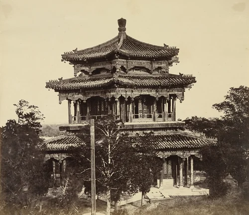 The Great Imperial Palace Yuen Ming Yuen Before the Burning, Pekin by Felice Beato, photograph, 1860