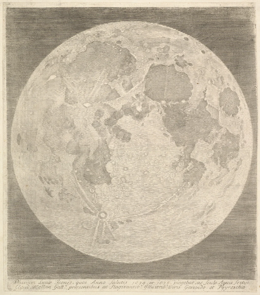 Full Moon by Claude Mellan, print, 1635