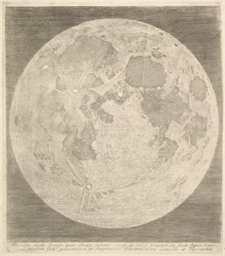 Full Moon by Claude Mellan, print, 1635