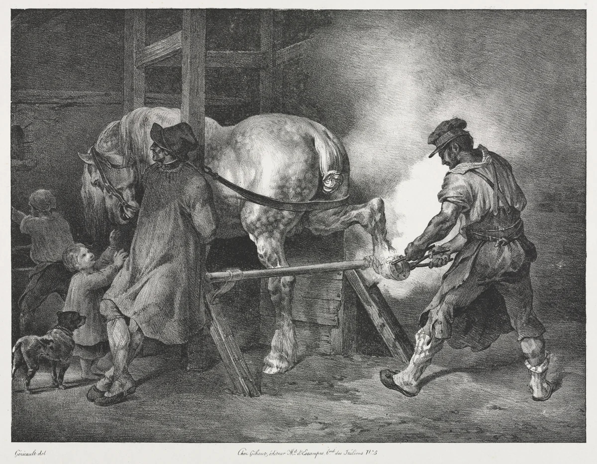 The Flemish Blacksmith by Théodore Géricault, print, 1822