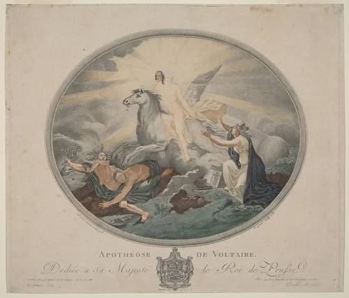 Apothéose de Voltaire (The Apotheosis of Voltaire) by Pierre-François Legrand; Robert-Guillaume Dardel, print, 1782