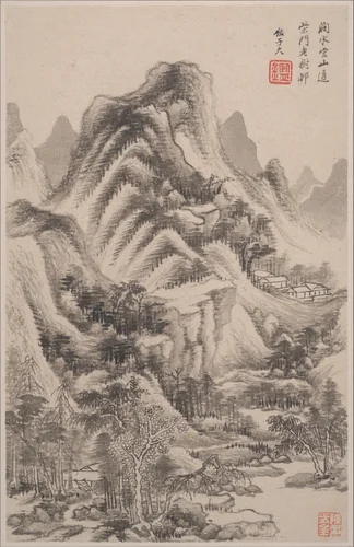 Landscapes in the styles of old masters by Wang Jian, painting, 1668