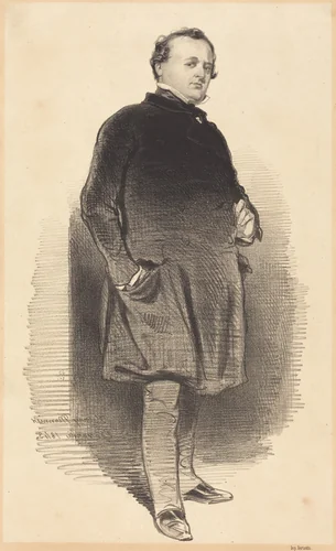 Henry Monnier by Paul Gavarni, print, 1843