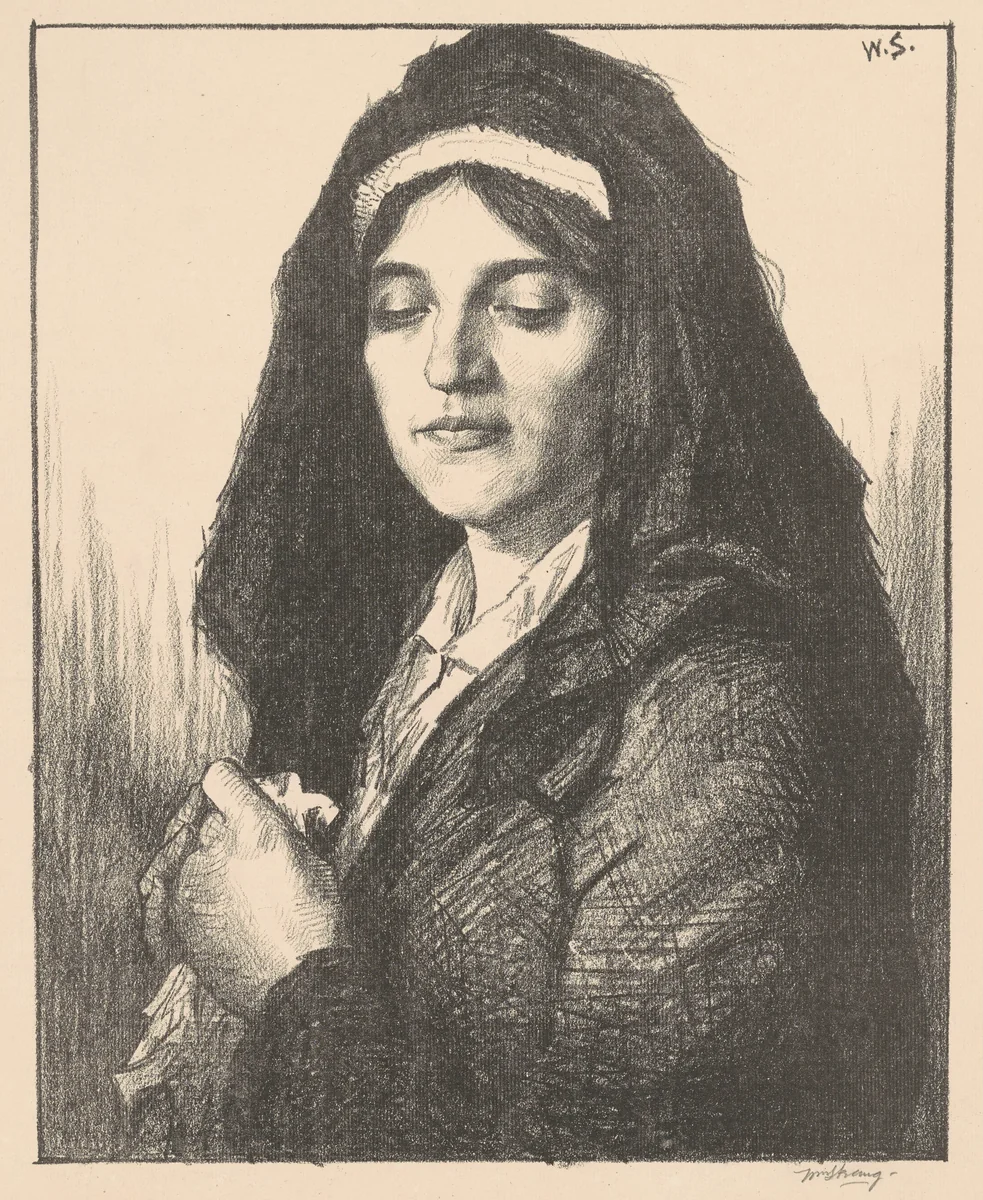 The Widow by William Strang, print