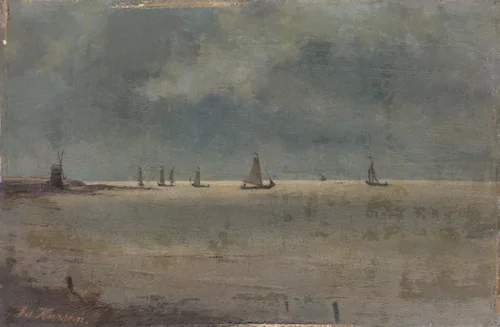 The Zuider Zee by Eduard Karsen, painting, 1885-1900
