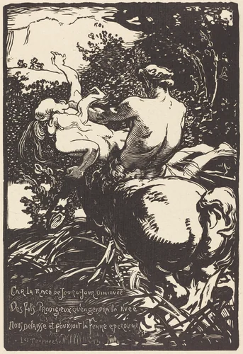 Centaur (Le centaure) by Auguste Lepère, print, 1896