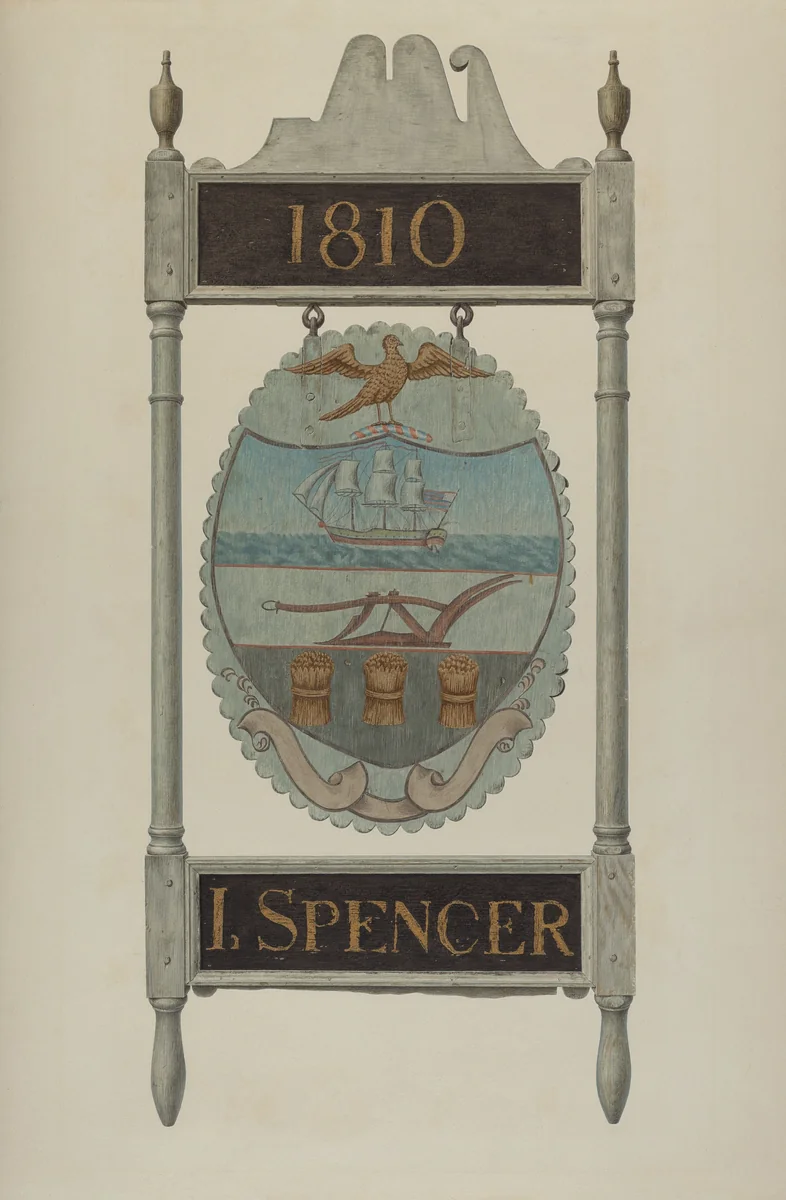 Tavern Sign by American 20th Century, index of american design, 1935-1942