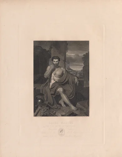 Caius Marius on the Ruins of Carthage by Stephen Alonso Schoff, print, 1837-1847