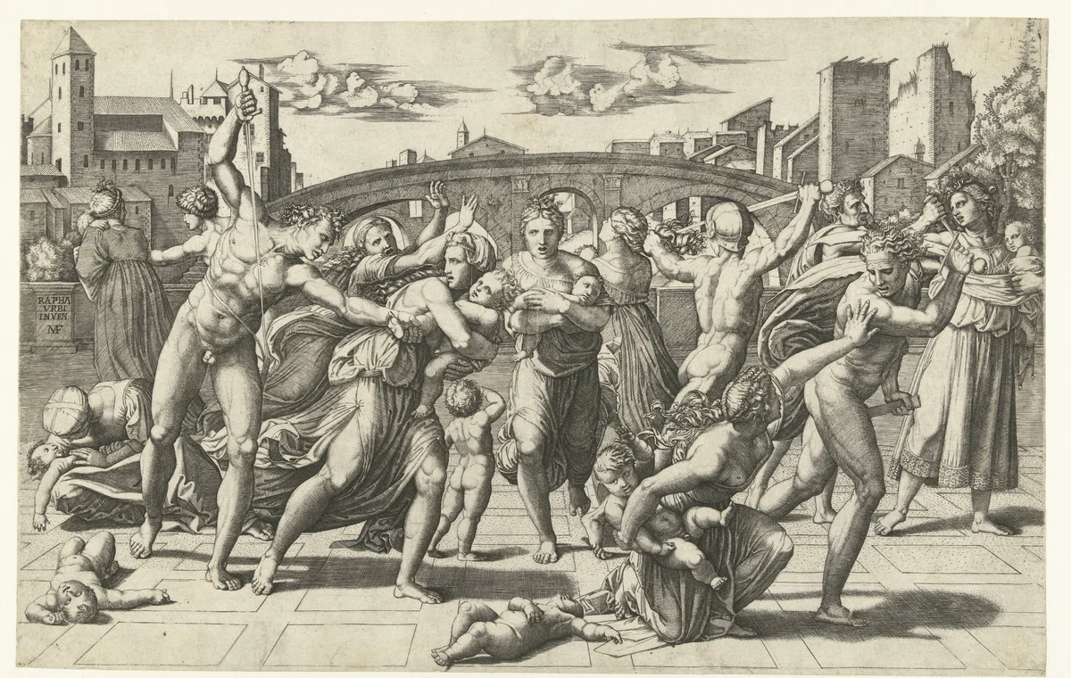 Kindermoord te Betlehem by Unknown, print, 1514-1527