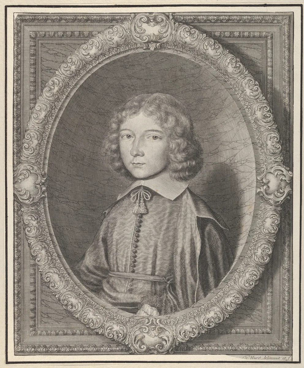 Amador Jean Baptiste de Vignerod, abbé de Richelieu by Grégoire Huret, print, 1720-1760