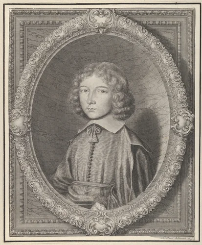 Amador Jean Baptiste de Vignerod, abbé de Richelieu by Grégoire Huret, print, 1720-1760