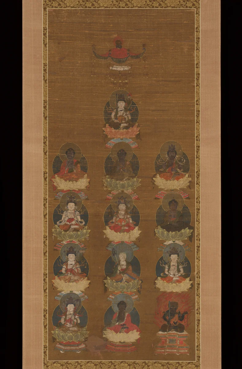 Mandala of the Thirteen Buddhas (Jūsan butsu mandara) by Unidentified Artist, painting, 1500-1699