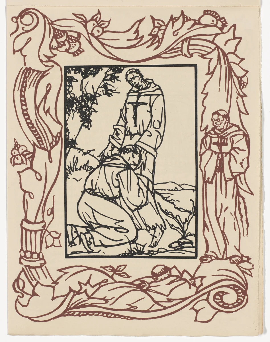 Plate (page 403) from Les Petites Fleurs de St. François (The Little Flowers of St. Francis) by Émile Bernard, illustrated book, 1928