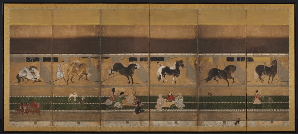 Horse Stable by Unknown, painting, 1500-1525