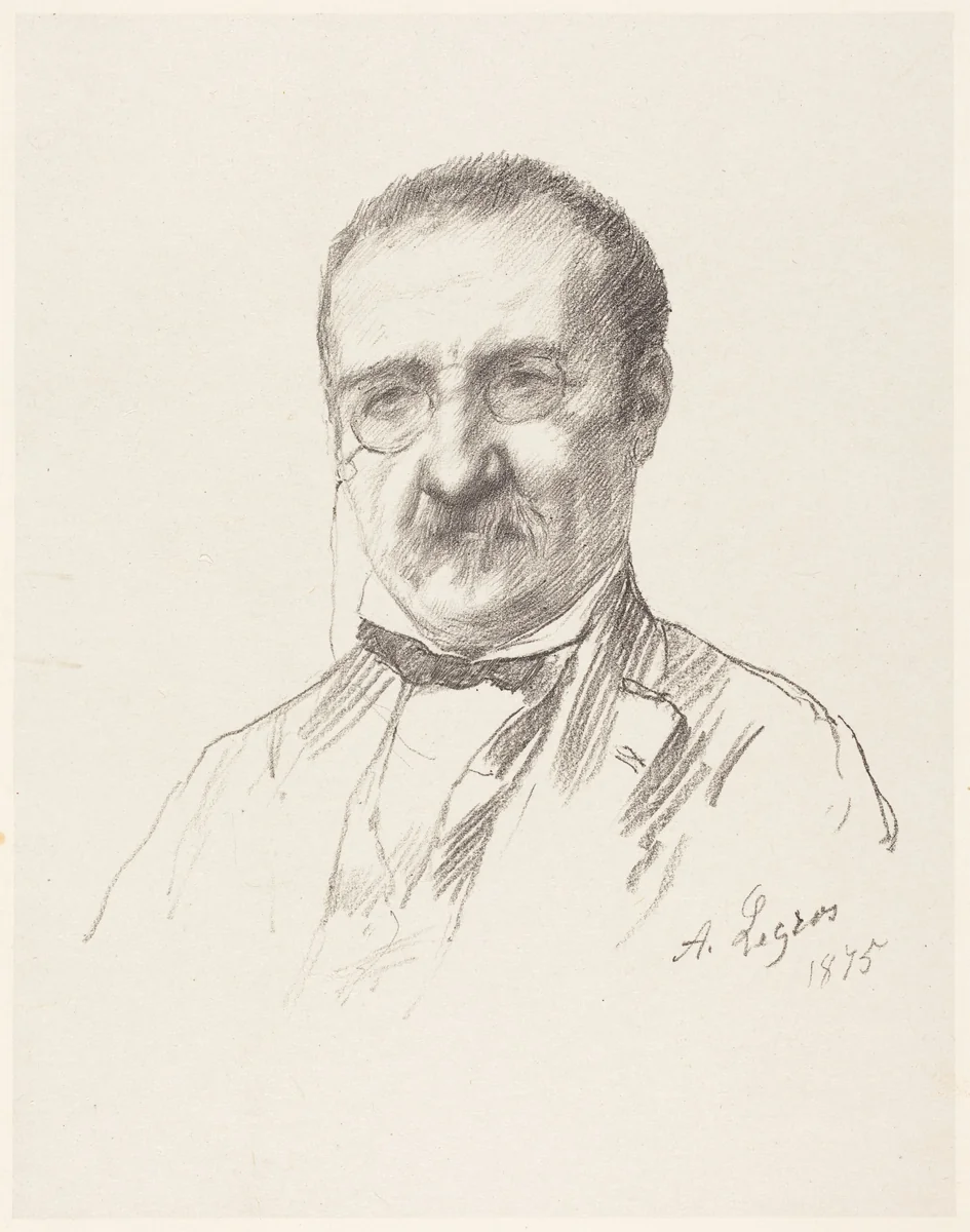 M. Champfleury by Alphonse Legros, print, 1875