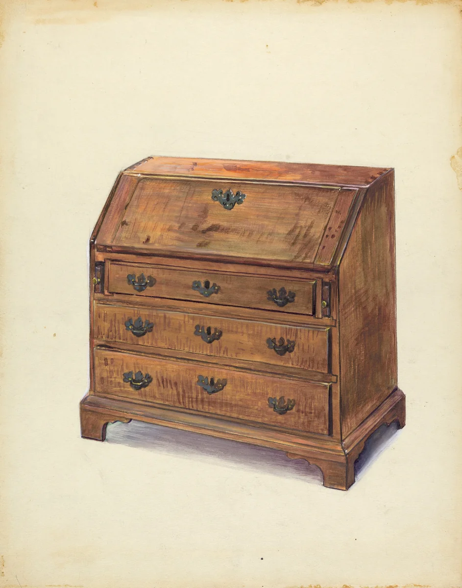 Child's Desk by Mina Lowry, index of american design, 1937