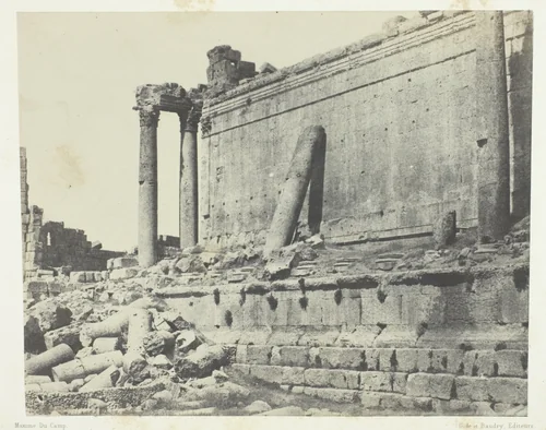 Baalbeck (Héliopolis), Temple De Jupiter, Façade Orientale; Syrie by Maxime Du Camp, photograph, 1849-1851