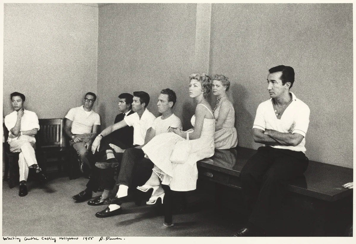 Waiting, Central Casting, Hollywood by Robert Frank, photograph, 1955
