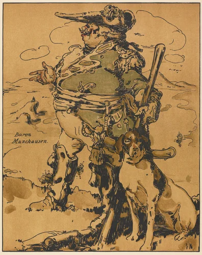 Characters of Romance: Baron Muchausen by William Nicholson, print, 1900