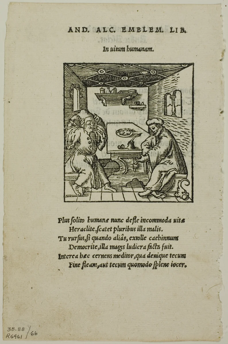 Illustration from Livret des Emblemes by Andreas Alciatus, plate 66 from Woodcuts from Books of the XVI Century by Unknown Artist, print, 1536