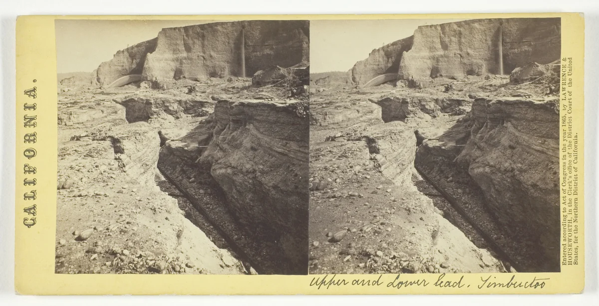 Upper and Lower lead, Timbuctoo, California, from the series "California" by Lawrence & Houseworth, photograph, 1865
