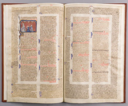 Bifolium with the Decretals of Gratian by Master Honore, manuscript, 1290