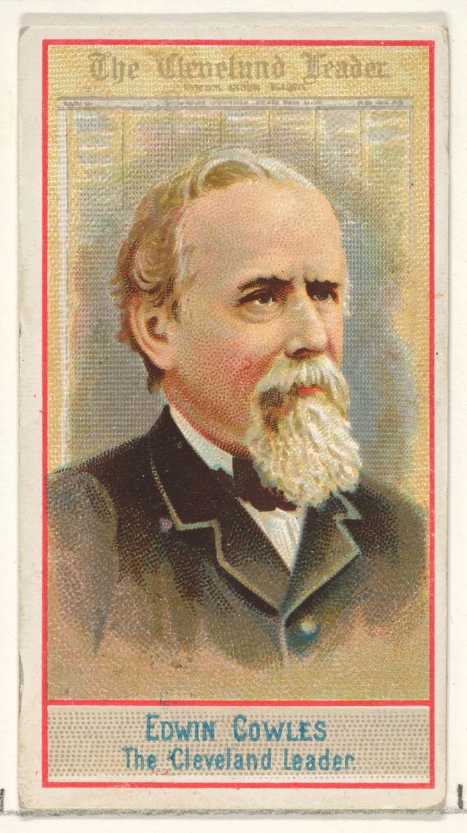 Edwin Cowles, The Cleveland Leader, from the American Editors series (N1) for Allen & Ginter Cigarettes Brands by Allen & Ginter, print, 1887