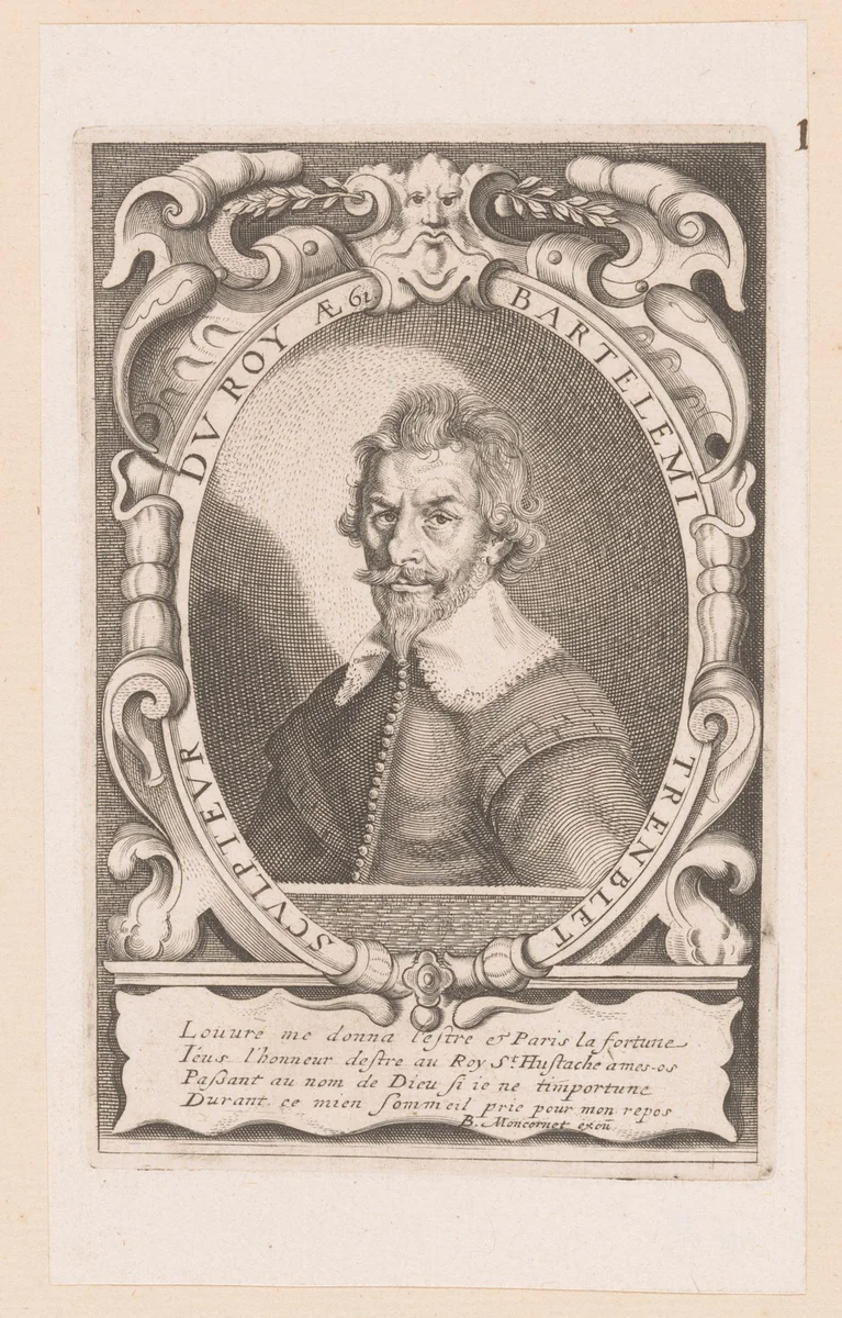 Portret van Barthélemy Tremblay by anonymous, print, 1610-1668
