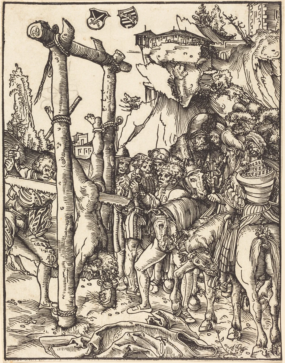 Saint Simon by Lucas Cranach, print, 1472-1553