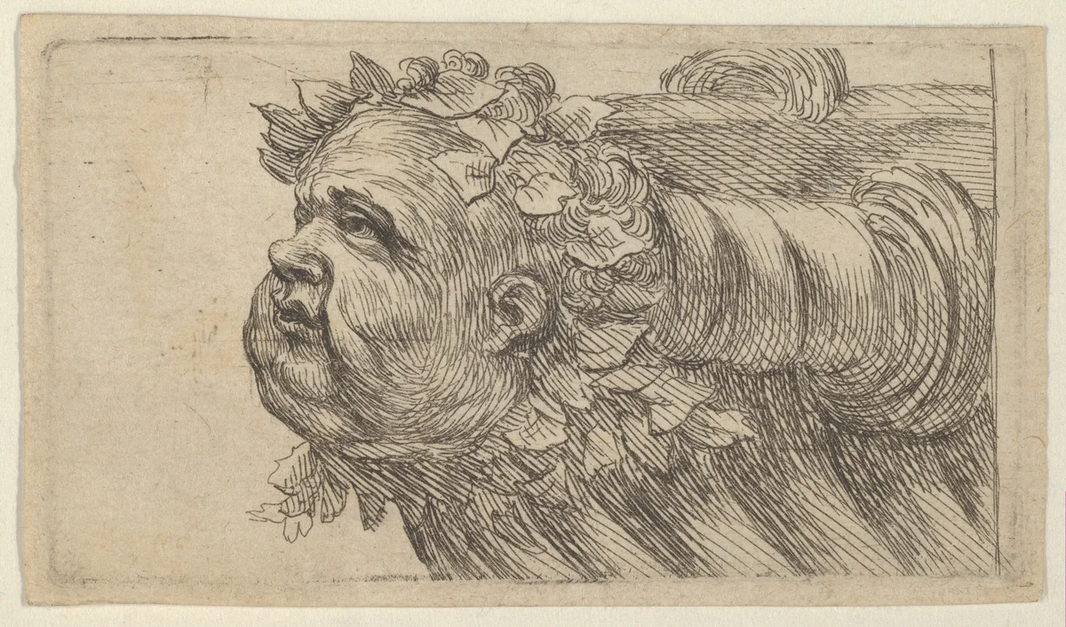 Head of a Child on the Bow of a Ship, from "Divers Masques" by François Chauveau, print, 1630-1650