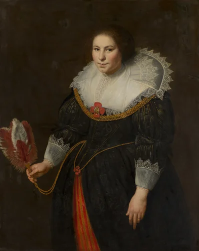 Portrait of a Lady by Paulus Moreelse, painting, 1627